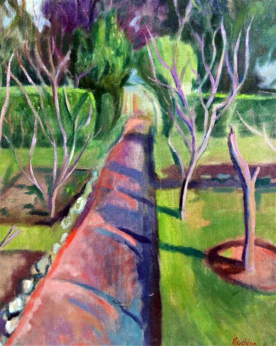 Guy Roddon (1919-2006) Pathway through a garden, 24 x 20in.